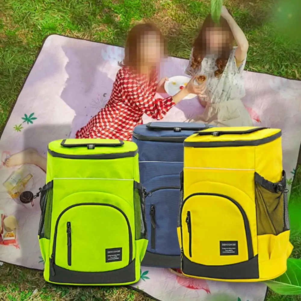 

33L Picnic Drink Storage Refrigerator Box Delivery Carrier Insulation Backpack Cooler Bag Thermal Food Bag Shoulder Bag