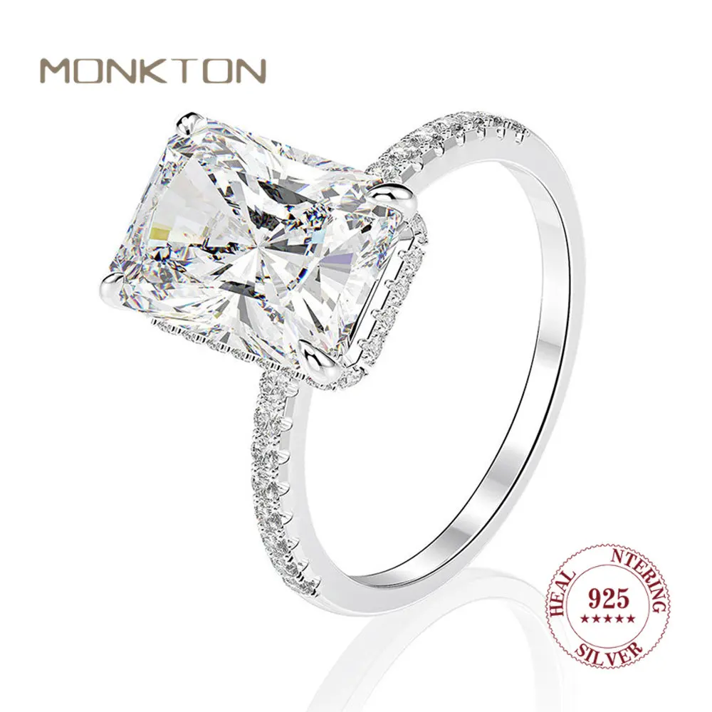 Monkton Women's Rings 2023 Trend 3CT Sparkly Bride Square Zircon Engagement Ring 925 Sterling Sliver Female Finger Ring Jewelry
Monkton Women's Rings 2023 Trend 3CT Sparkly Bride Square Zircon Engagement Ring 925 Sterling Sliver Female Finger Ring Jewelry