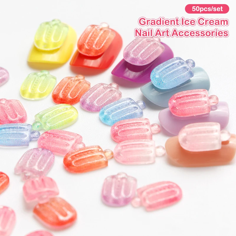 50 шт., декоративные подвески для ногтей в виде мороженого
50 шт., декоративные подвески для ногтей в виде мороженого