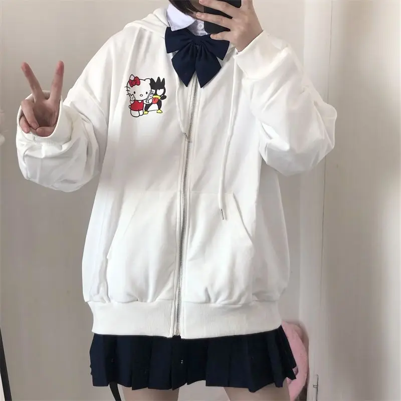 Kawaii Hooded Sweater Sanrio Hello Kitty Cute Anime Soft Printed Thickened Warm Loose Long Sleeve Coat Girlfriends Top Girl Gift
Kawaii Hooded Sweater Sanrio Hello Kitty Cute Anime Soft Printed Thickened Warm Loose Long Sleeve Coat Girlfriends Top Girl Gift