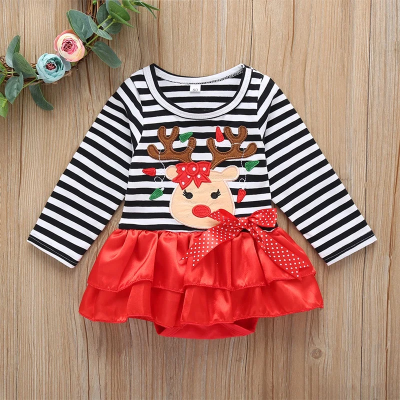 Newborn Dress For Kids 3-18 Months Korean Style Fashion Long Sleeve Christmas Cute Cartoon Casual Dresses Ootd For Baby Girl
Newborn Dress For Kids 3-18 Months Korean Style Fashion Long Sleeve Christmas Cute Cartoon Casual Dresses Ootd For Baby Girl