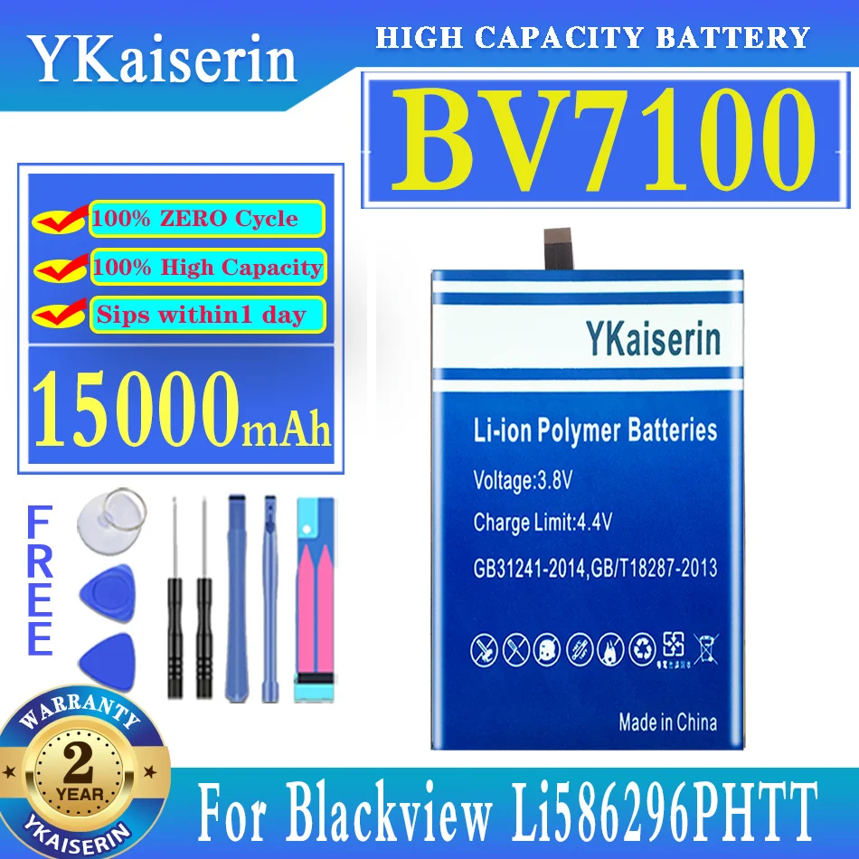 YKaiserin 15000mAh Replacement Battery BV7100 For Blackview Li586296PHTT Mobile Phone Batteries
YKaiserin 15000mAh Replacement Battery BV7100 For Blackview Li586296PHTT Mobile Phone Batteries