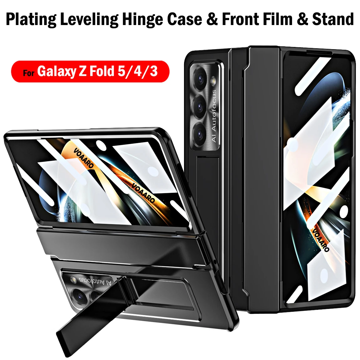 Plating Kickstand Funda for Samsung Galaxy Z Fold 5 Leveing Hinge Case for Galaxy Z Fold 5 4 3 Case with Front Screen Glass Film
Plating Kickstand Funda for Samsung Galaxy Z Fold 5 Leveing Hinge Case for Galaxy Z Fold 5 4 3 Case with Front Screen Glass Film