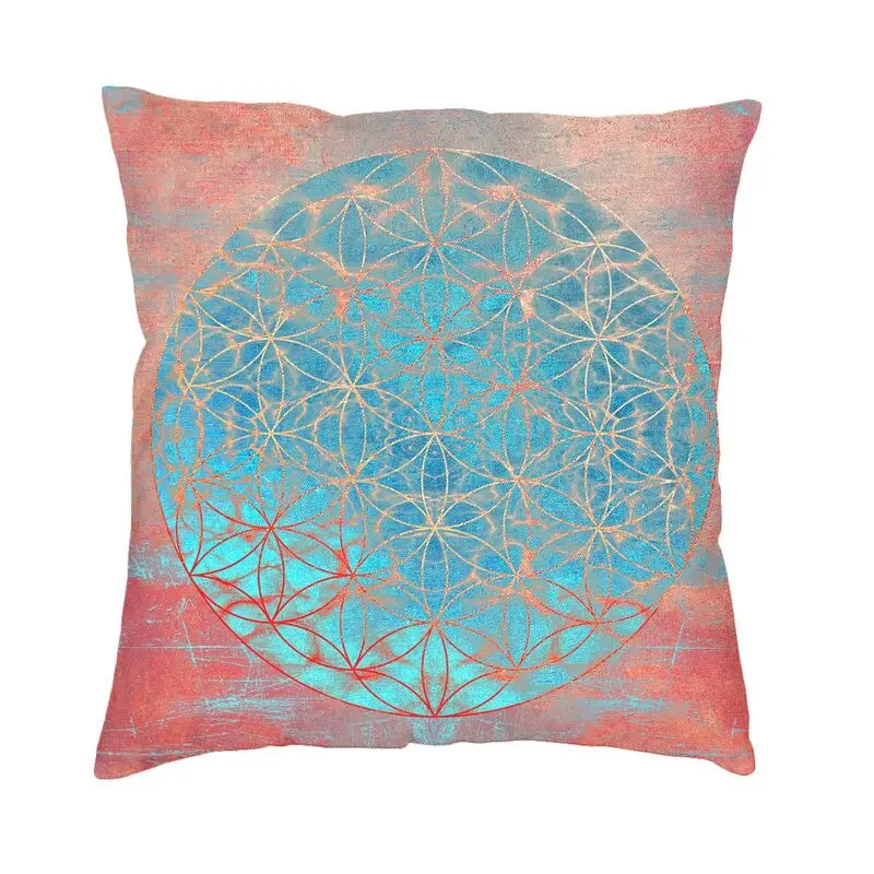 Чехол для подушки в винтажном стиле с изображением оранжевого цветка жизни, 66*66 см 
Чехол для подушки в винтажном стиле с изображением оранжевого цветка жизни, 66*66 см