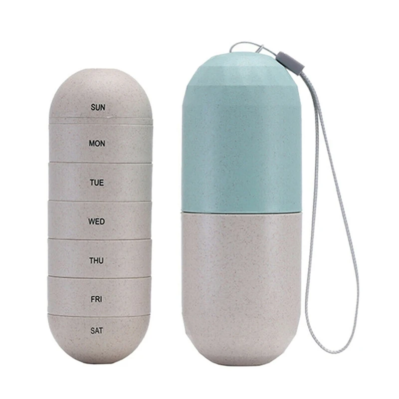 Portable Cylinder Pill Box Storage Organizer Stackable Plastic Moisture Proof for Home Elder Patient Eating Tablet Supplies
Portable Cylinder Pill Box Storage Organizer Stackable Plastic Moisture Proof for Home Elder Patient Eating Tablet Supplies