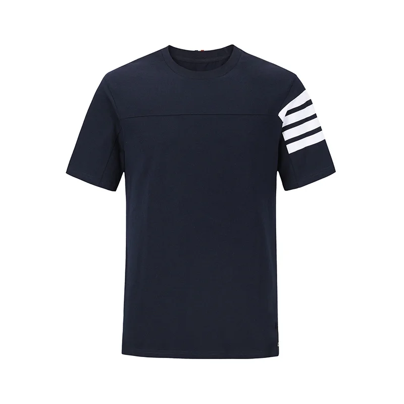 TB THOM Men T-shirt 2022 Summer Luxury Brand Top Navy Cotton 4-Bars Stripe O-Neck Sweatshirts Korean Design Harajuku T-shirts
TB THOM Men T-shirt 2022 Summer Luxury Brand Top Navy Cotton 4-Bars Stripe O-Neck Sweatshirts Korean Design Harajuku T-shirts