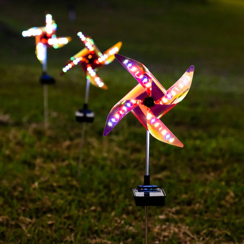 2pcs Pinwheels With LED Lights 4 Color Changing Patio Lawn Outdoor Fence Solar Wind Spinner Garden Stake Waterproof 8 Modes 
2pcs Pinwheels With LED Lights 4 Color Changing Patio Lawn Outdoor Fence Solar Wind Spinner Garden Stake Waterproof 8 Modes