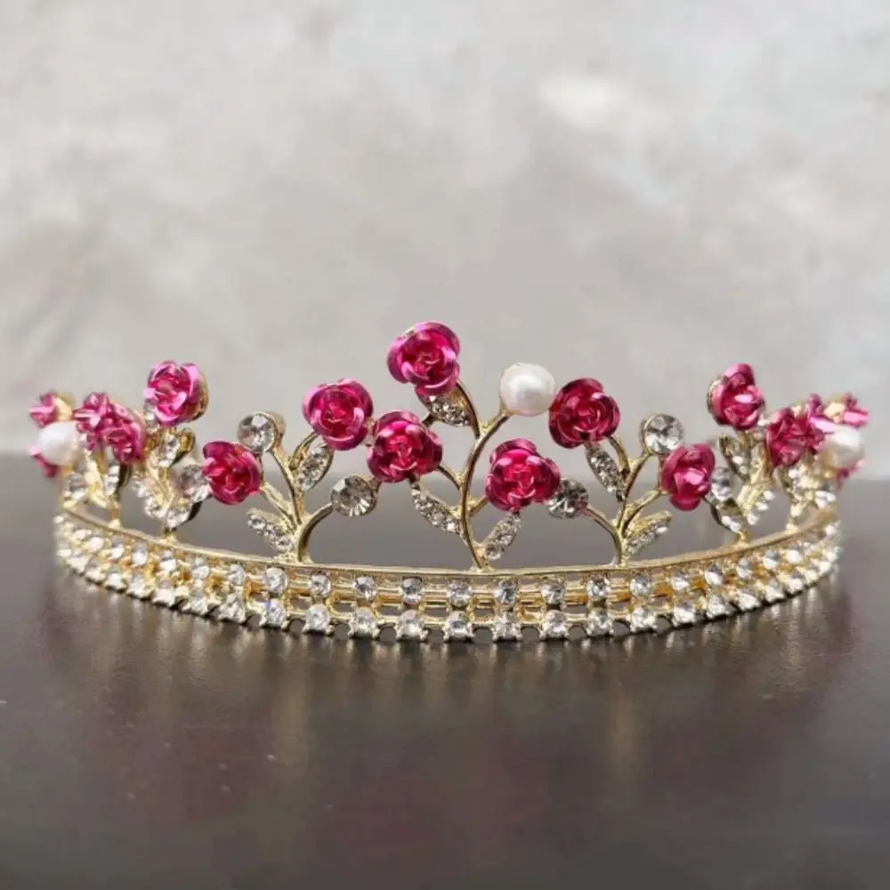 Elegant Crystal Rhinestone Rose Flower Tiara Hair Hoop Crown Headband Wedding Princess Crown Hairbands Head Ornaments Headwear 
Elegant Crystal Rhinestone Rose Flower Tiara Hair Hoop Crown Headband Wedding Princess Crown Hairbands Head Ornaments Headwear