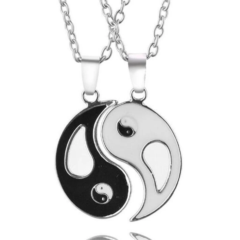 

Tai Chi Couple Necklaces For Women Men Best Friends Yin Yang Bagua Paired Pendant BFF Adjustable Friendship Bracelet Choker