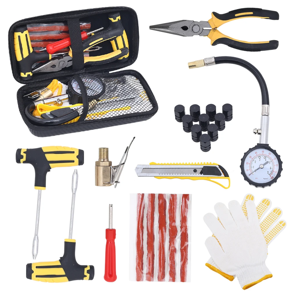 Car Tire Repair Tool Kit Studding Tool Set Auto Bike Tubeless Tyre Puncture Repair Kit Auto Tubeless Tire Puncture Plug Dropship
Car Tire Repair Tool Kit Studding Tool Set Auto Bike Tubeless Tyre Puncture Repair Kit Auto Tubeless Tire Puncture Plug Dropship