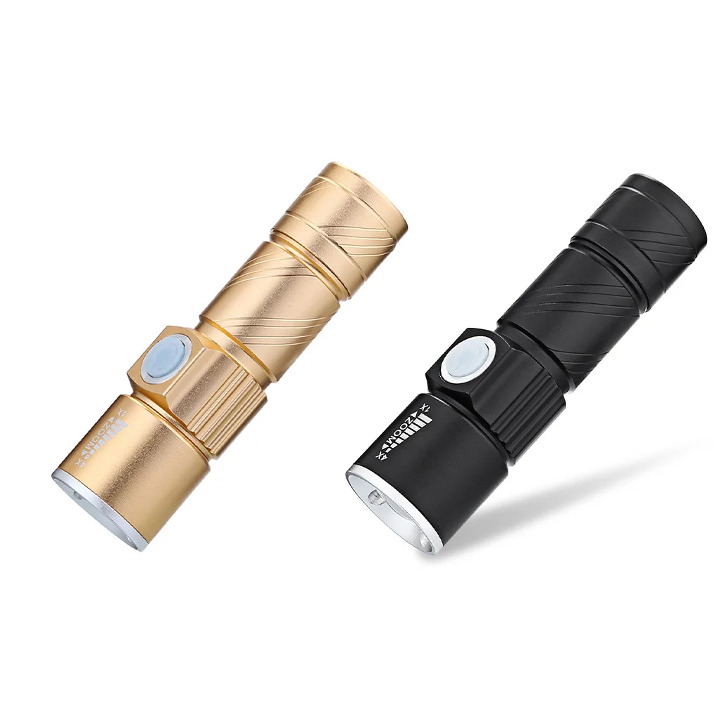 Flashlight USB Rechargeable Mini Powerful Light Pocket Torch Small Emergency Torches Camping Hiking Fishing Gold
Flashlight USB Rechargeable Mini Powerful Light Pocket Torch Small Emergency Torches Camping Hiking Fishing Gold