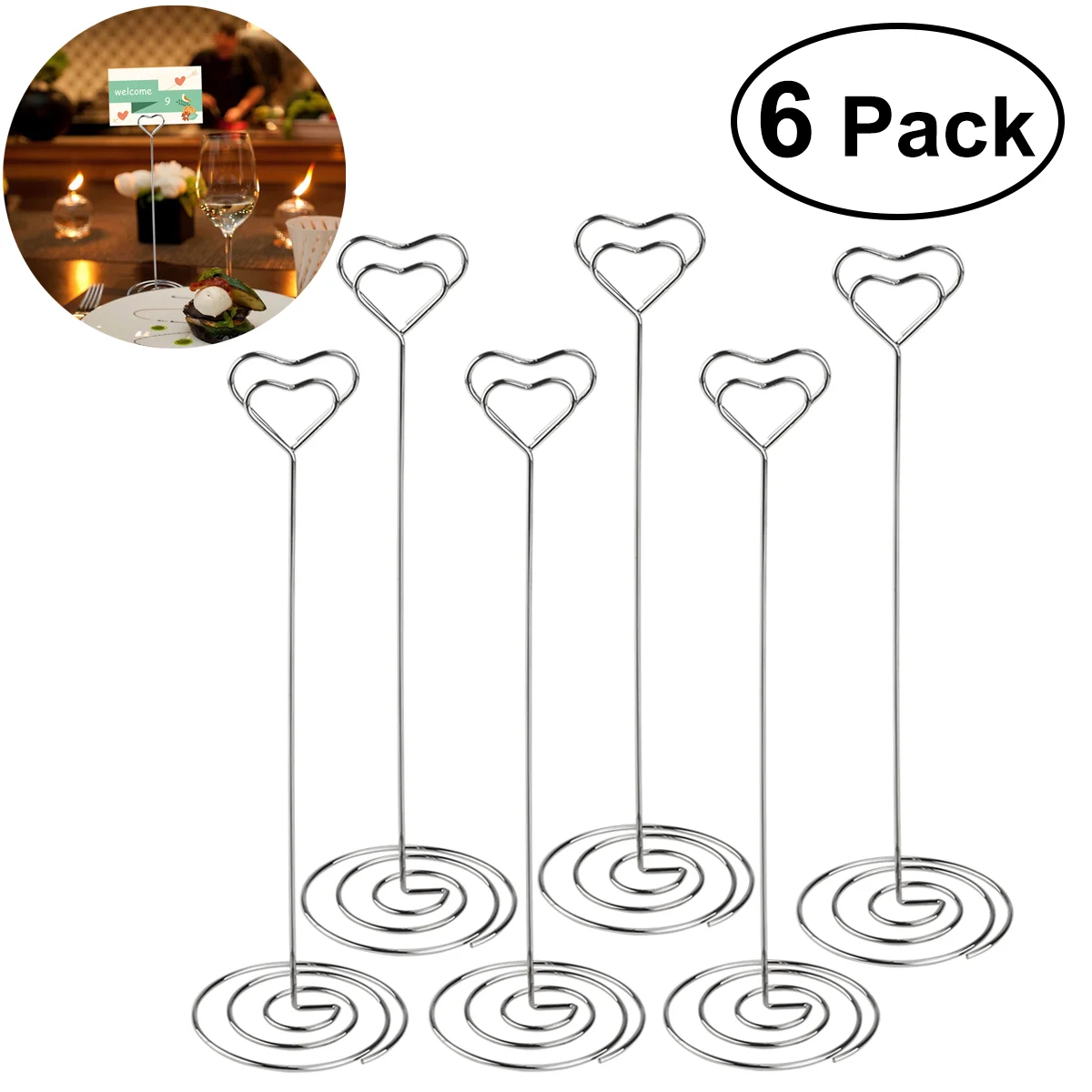 6pcs Photo Holder Stylish Note Clip Clip Heart Holder Sign Display for Dinner Party
6pcs Photo Holder Stylish Note Clip Clip Heart Holder Sign Display for Dinner Party