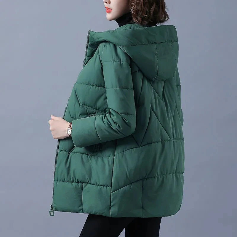 2021 New Cotton Clothes Mid Length Women's Winter Jacket Warm Parka Women's Loose Thickened Coat Cotton Elegant Hooded Jacket
2021 New Cotton Clothes Mid Length Women's Winter Jacket Warm Parka Women's Loose Thickened Coat Cotton Elegant Hooded Jacket