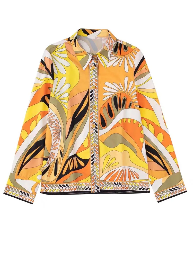 2022 Summer Women Print Shirts Blouses Tops Vintage Loose Long Sleeve Female Elegant Street Vacation Top Clothing
2022 Summer Women Print Shirts Blouses Tops Vintage Loose Long Sleeve Female Elegant Street Vacation Top Clothing