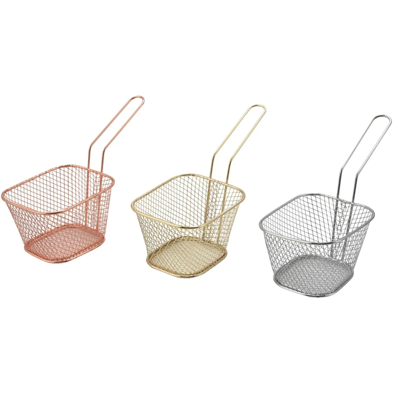 12PCS Mini Serving Presentation Basket Strainer For Chips Rings Vegetable, Chip Fryer Frying Basket Kitchen Cooking Tool
12PCS Mini Serving Presentation Basket Strainer For Chips Rings Vegetable, Chip Fryer Frying Basket Kitchen Cooking Tool