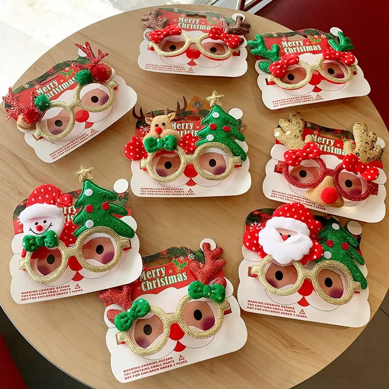 

Christmas Elk Santa Claus Glasses Anime Accessories Funny Dressing Cosplay Party Props Decoration Kids Toys for Girls Adult Gift