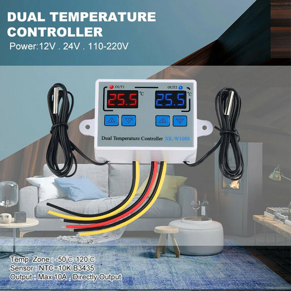 XK-W1088 Thermostat Digital Refresh Rate 0.5S Temperature Reg -50~110°C 75mm(L)*55mm(W) Display Digital High Accuracy
XK-W1088 Thermostat Digital Refresh Rate 0.5S Temperature Reg -50~110°C 75mm(L)*55mm(W) Display Digital High Accuracy