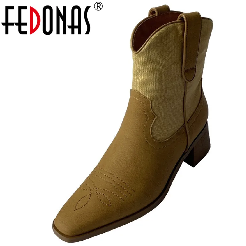 FEDONAS 2023 Women Ankle Boots Autumn Winter Office Ladies Retro Embroider Genuine Leather Western Boots Thick Heels Shoes Woman
FEDONAS 2023 Women Ankle Boots Autumn Winter Office Ladies Retro Embroider Genuine Leather Western Boots Thick Heels Shoes Woman