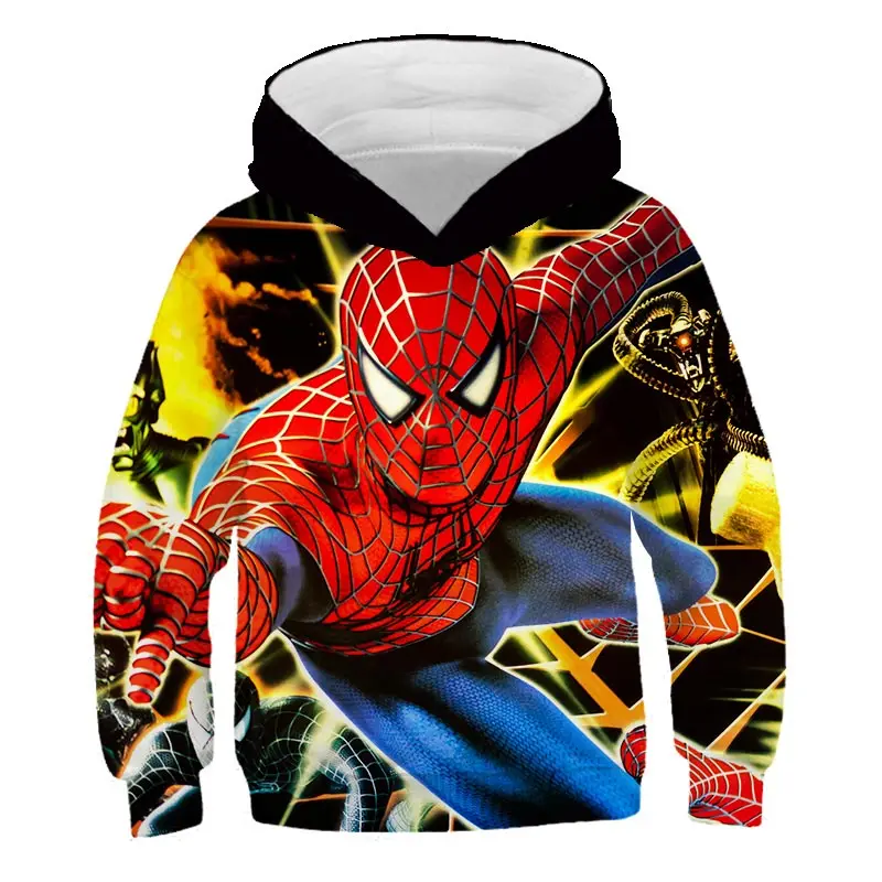 Одежда Mαrvel- Spidermαn для мальчиков и девочек, детская одежда с принтом паука на осень и весну, детские толстовки Mαrvel- Spidermαn, свитера, топы
Одежда Mαrvel- Spidermαn для мальчиков и девочек, детская одежда с принтом паука на осень и весну, детские толстовки Mαrvel- Spidermαn, свитера, топы