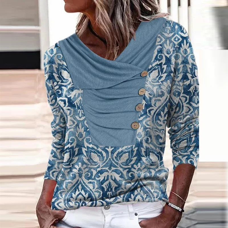 Женская винтажная блузка с длинным рукавом, отложным воротником и пуговицами, рубашки в стиле Харадзюку, Свободный пуловер с принтом, топы, ...
Женская винтажная блузка с длинным рукавом, отложным воротником и пуговицами, рубашки в стиле Харадзюку, Свободный пуловер с принтом, топы, ...