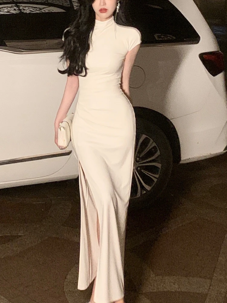 Office Lady Bodycon Slim Midi Dress Woman Pure Color Elegant Even Party DressTurtleneck Casual Korean Fashion Dress 2023 Spring
Office Lady Bodycon Slim Midi Dress Woman Pure Color Elegant Even Party DressTurtleneck Casual Korean Fashion Dress 2023 Spring