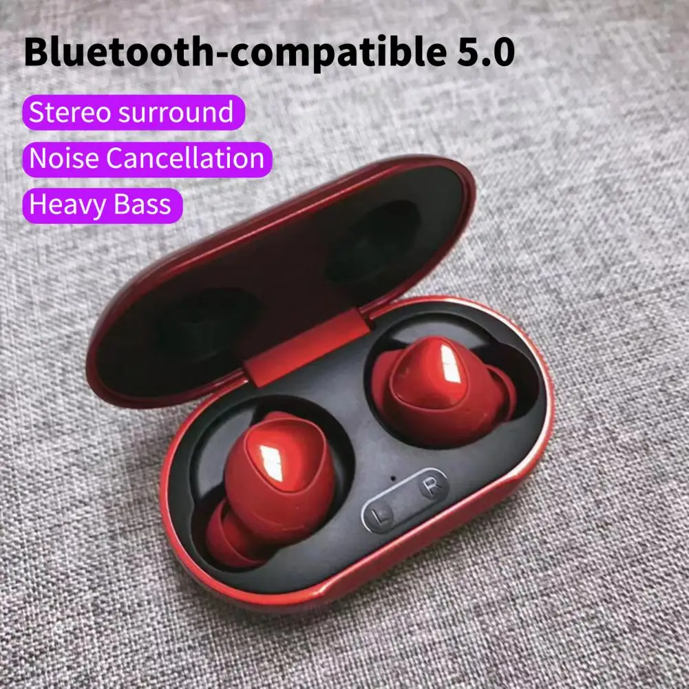 

R175 Wireless Earphone Intelligent Noise Cancelling Powerful Bass Mini Bluetooth-compatible5.0 Stereo Sports Earbud for Running