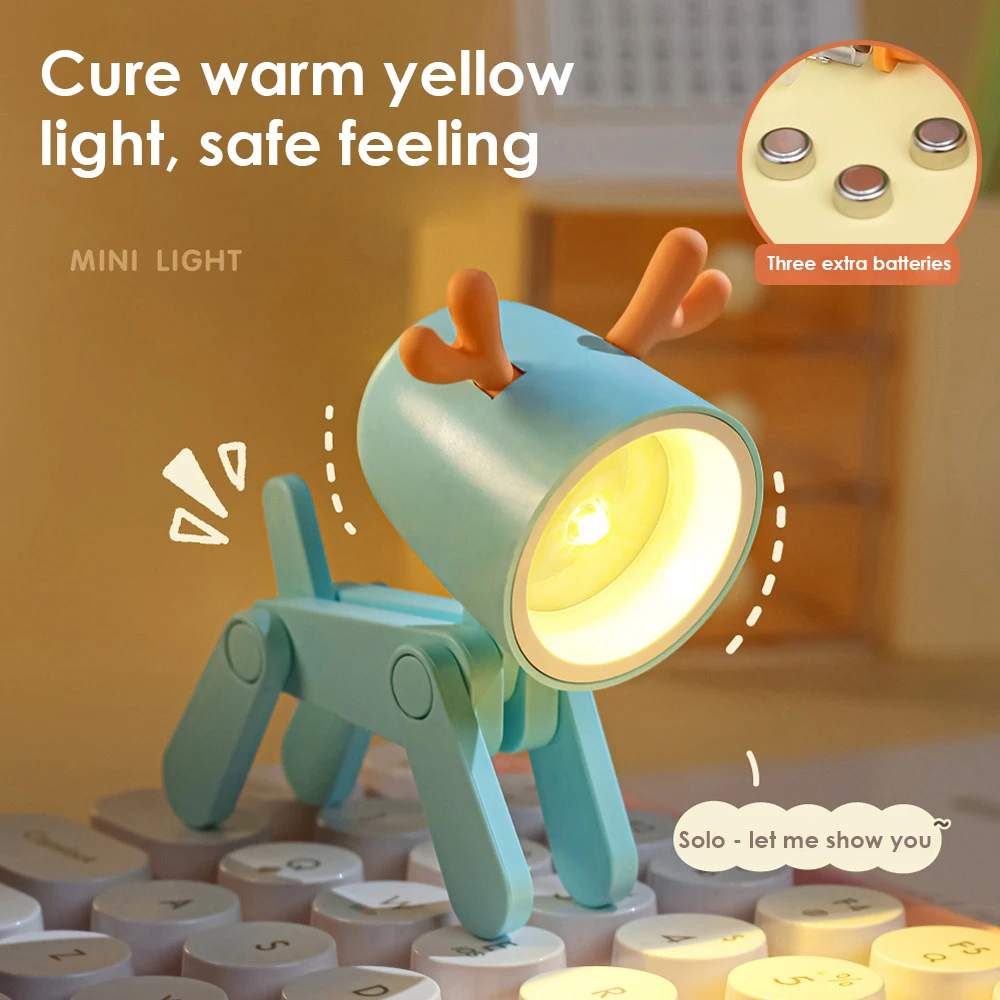 Mini LED Night Light Kawaii Dog And Deer Shape Light Folding Table Lamp Kids Room Bedside Bedroom Decoration Cute Room Decor
Mini LED Night Light Kawaii Dog And Deer Shape Light Folding Table Lamp Kids Room Bedside Bedroom Decoration Cute Room Decor