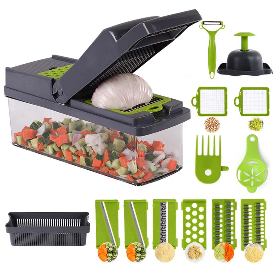 Multifunctional Vegetable Cutter With Drain Basket Potato Garlic Chopper Salad Artifact Vegetable Tools Kitchen Accessories
Multifunctional Vegetable Cutter With Drain Basket Potato Garlic Chopper Salad Artifact Vegetable Tools Kitchen Accessories