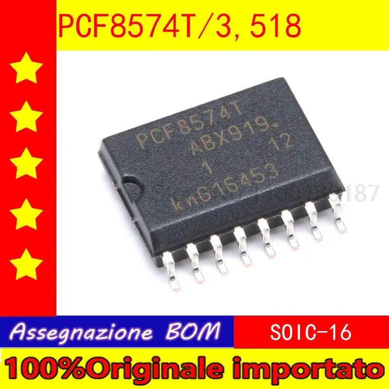 100% Оригинальный важный патч для домашнего интерьера PCF8574T SOIC - 16 Входное/выходное расширение 8 бит I2C чип
100% Оригинальный важный патч для домашнего интерьера PCF8574T SOIC - 16 Входное/выходное расширение 8 бит I2C чип