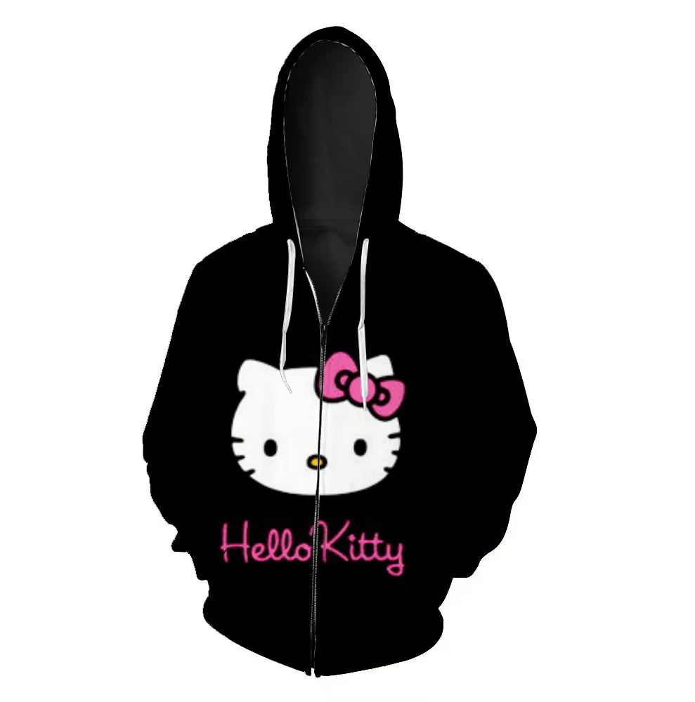Женская толстовка с капюшоном Hello Kitty, свободная толстовка с капюшоном и 3D мультяшным принтом, на молнии, весна-осень 2023
Женская толстовка с капюшоном Hello Kitty, свободная толстовка с капюшоном и 3D мультяшным принтом, на молнии, весна-осень 2023