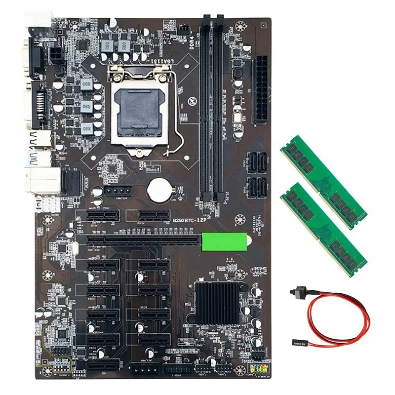 Материнская плата B250 BTC для майнинга LGA 1151 с 2XDDR4 4 Гб 2666 МГц ОЗУ + кабель коммутатора для поддержки VGA DVI для майнинга
Материнская плата B250 BTC для майнинга LGA 1151 с 2XDDR4 4 Гб 2666 МГц ОЗУ + кабель коммутатора для поддержки VGA DVI для майнинга