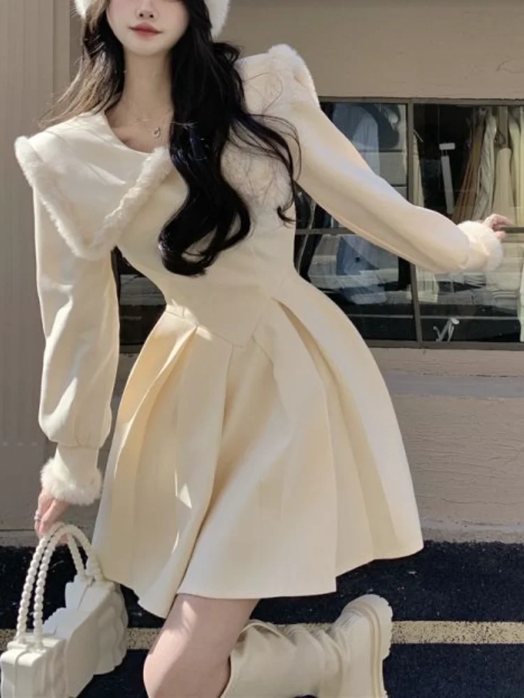 Sweet Kawaii Mini Dress Woman Casual 2022 Spring Korean Fashion Pure Color Dress Elegant Design Long Sleeve Dress Female Chic
Sweet Kawaii Mini Dress Woman Casual 2022 Spring Korean Fashion Pure Color Dress Elegant Design Long Sleeve Dress Female Chic