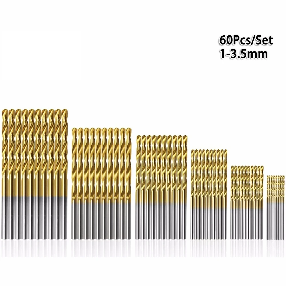 60PCS 1MM-3.5MM Drill Bit Set HSS Titanium Coated Straight Shank Twist Drill Bit Auger Bit Set Power Tools Accessories For Wood
60PCS 1MM-3.5MM Drill Bit Set HSS Titanium Coated Straight Shank Twist Drill Bit Auger Bit Set Power Tools Accessories For Wood