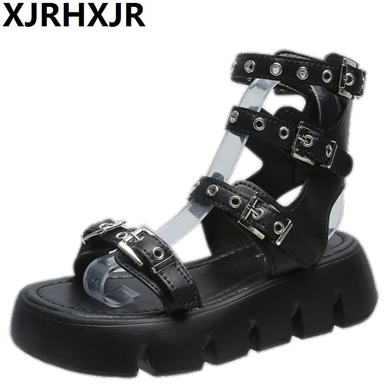 Summer Women High Heel Sandals Platform Gladiator Shoes Fashion Belt Buckle Street Punk Gothic Girls Comfortable Casual Sandals
Summer Women High Heel Sandals Platform Gladiator Shoes Fashion Belt Buckle Street Punk Gothic Girls Comfortable Casual Sandals