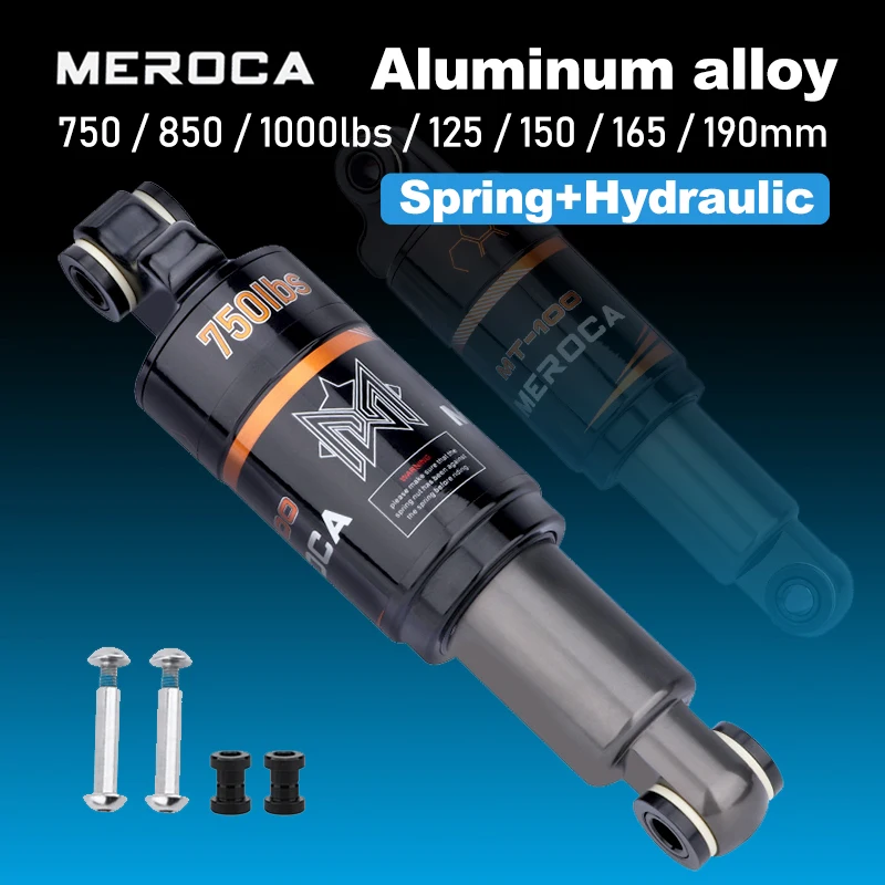 MEROCA Bicycle Rear Shock Absorber 125/150/165/190mm Electric Scooter Shock Absorber Mountain Bike Oil Spring Shock Absorber
MEROCA Bicycle Rear Shock Absorber 125/150/165/190mm Electric Scooter Shock Absorber Mountain Bike Oil Spring Shock Absorber