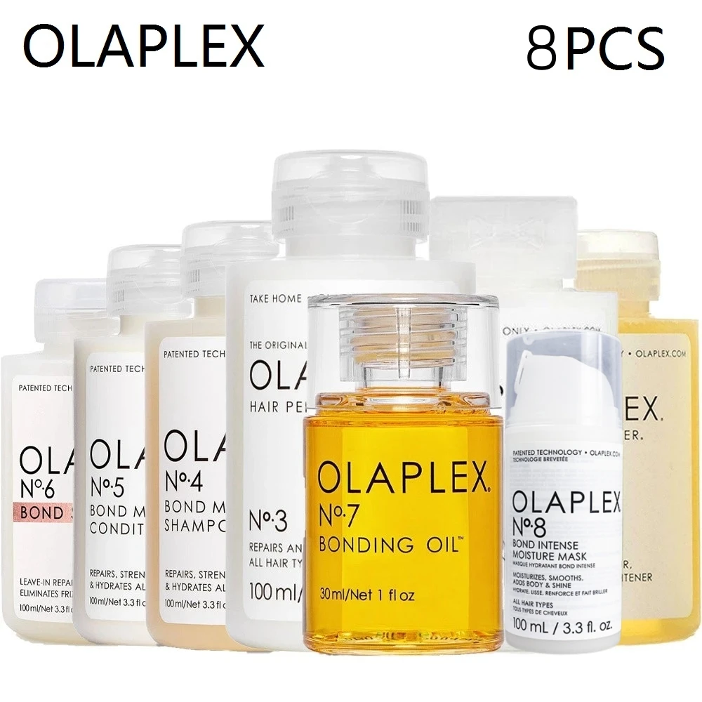 

8Pcs/set Olaplex No.1/2/3/4/5/6/7/8BONDING Essencial Oil Repair Damage Strengthens Protection Hair Structure Frizz Hair Care Oil