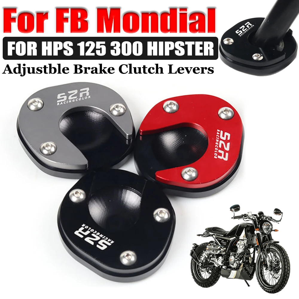 

For FB Mondial HPS 125 300 Hipster HPS125 Motorcycle Accessories Kickstand Foot Side Stand Enlarge Extension Pad Support Plate