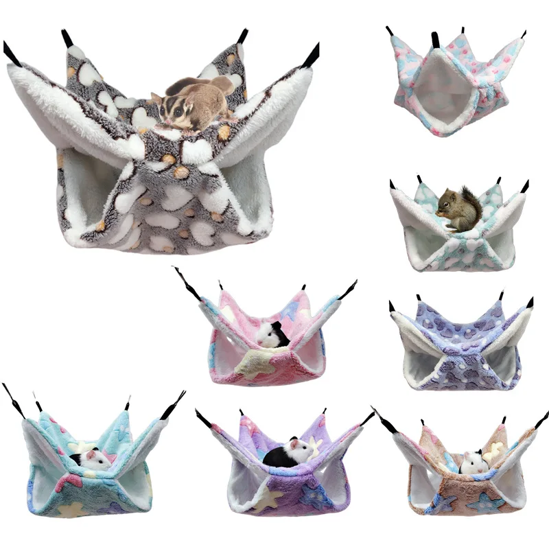 L-ANG Warm Double-layer Sandwich Hammock Small Pet Hammock Hanging Squirrel Sleeping Bag Hamster Ferret Rat Plush Sleeping Bag
L-ANG Warm Double-layer Sandwich Hammock Small Pet Hammock Hanging Squirrel Sleeping Bag Hamster Ferret Rat Plush Sleeping Bag