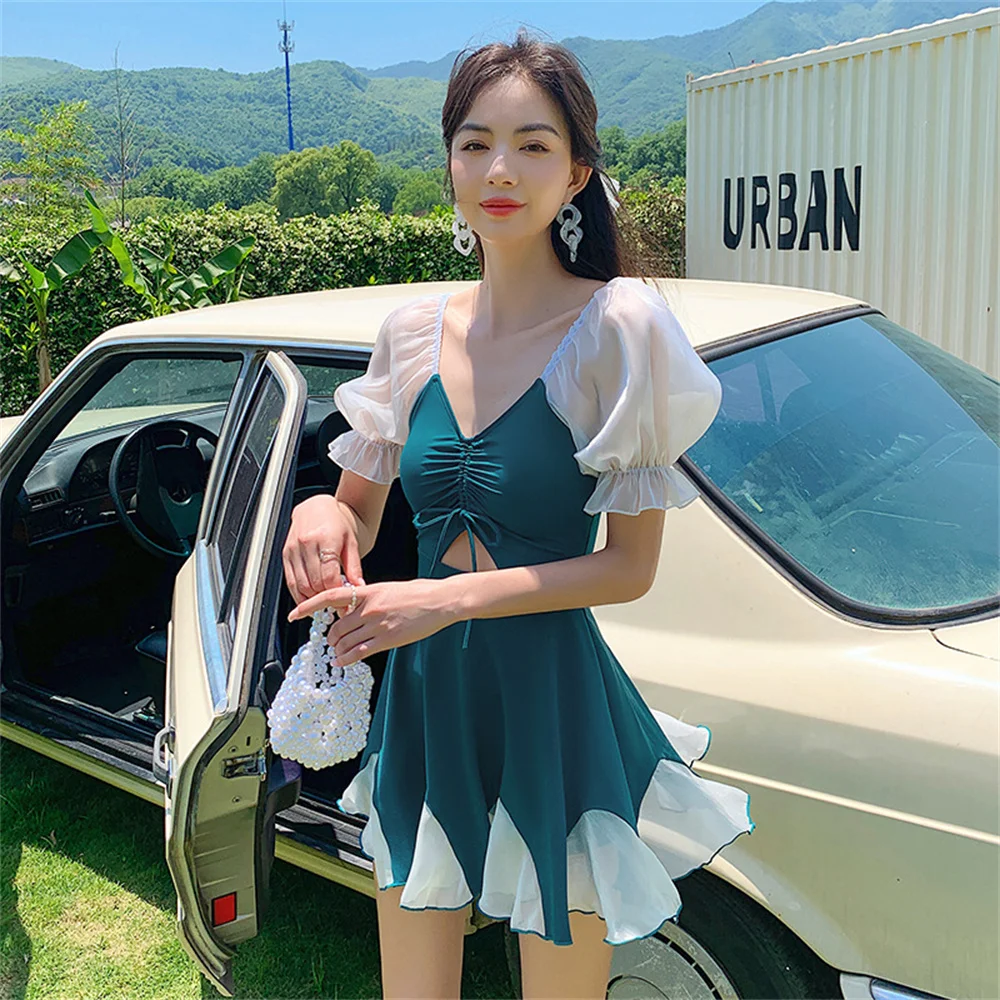 Women's Swimsuit Large Size One-pieces Korean Style Conservative Belly Coverage Thin Spa Swimwear Seaside Vacation Beachwear
Women's Swimsuit Large Size One-pieces Korean Style Conservative Belly Coverage Thin Spa Swimwear Seaside Vacation Beachwear