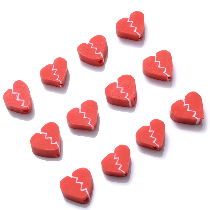 50Pcs/Lot Polymer Clay Beads Charm Red Heart-Shaped Loose Spacer Beads For Jewelry Making Handmade DIY Bracelet Accessories
50Pcs/Lot Polymer Clay Beads Charm Red Heart-Shaped Loose Spacer Beads For Jewelry Making Handmade DIY Bracelet Accessories