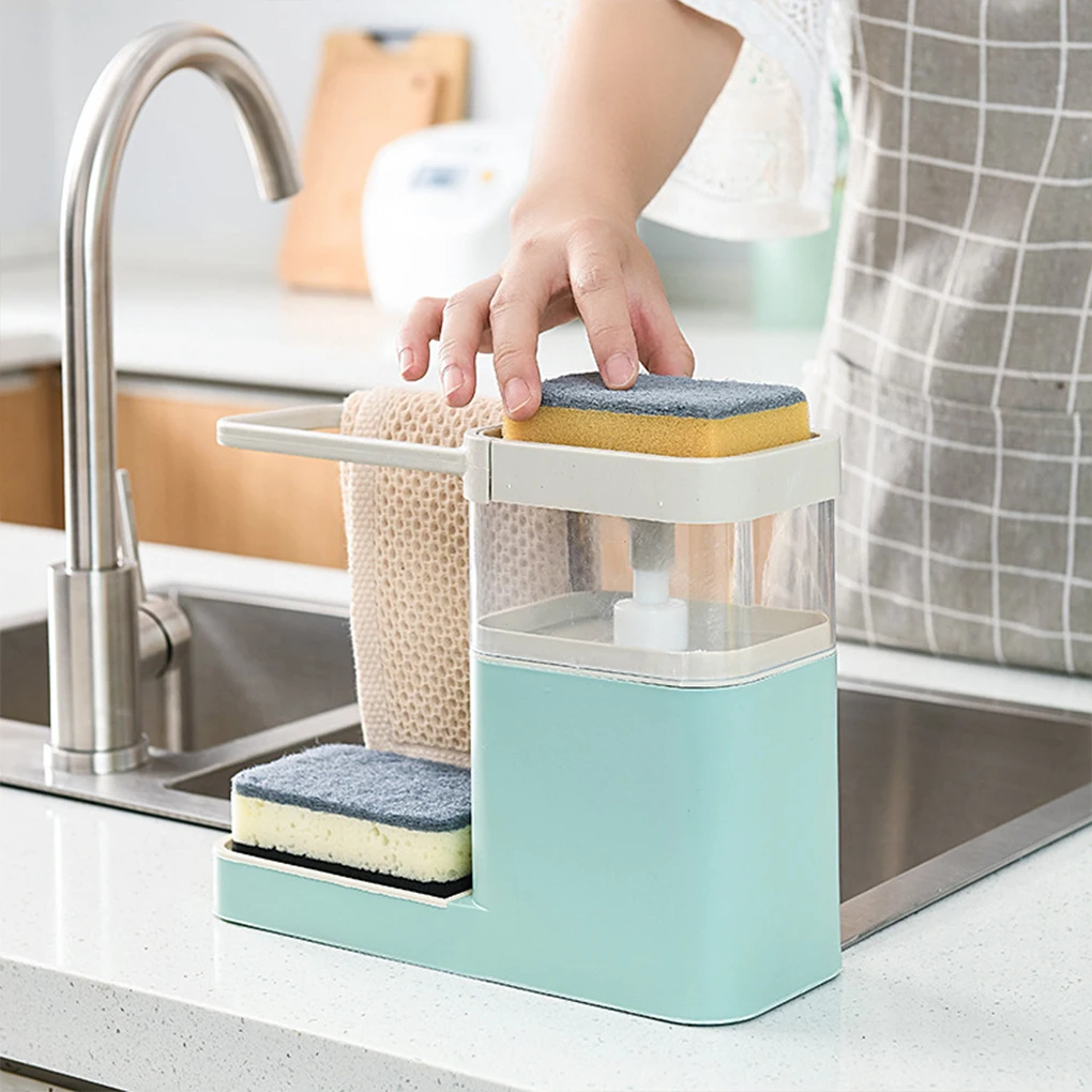 Soap Dispenser with Sponge Holder Waterproof Hanging Rack Cleaning Container Press Liquid Boxes Dishwasher Green
Soap Dispenser with Sponge Holder Waterproof Hanging Rack Cleaning Container Press Liquid Boxes Dishwasher Green