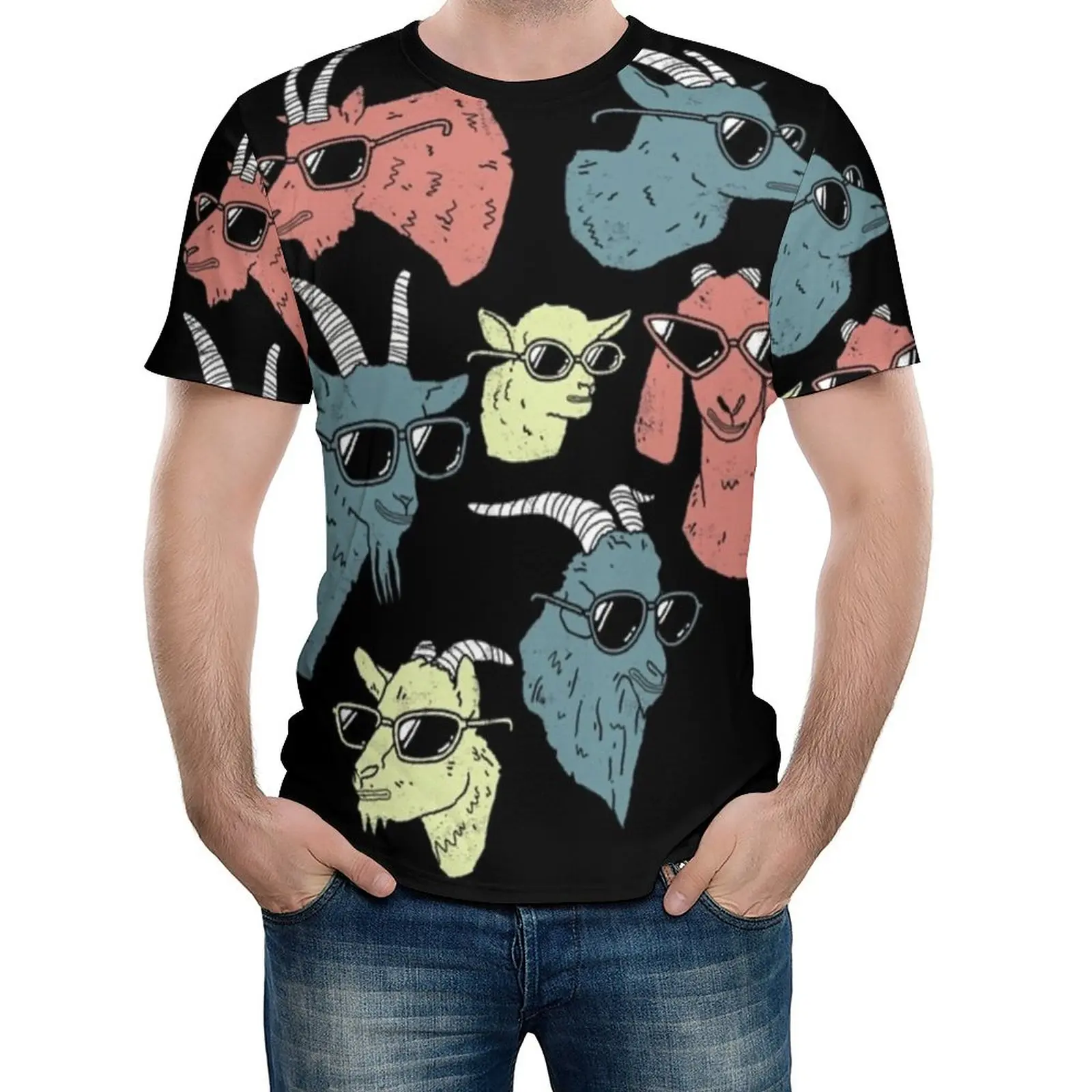 Cool Farm Animal Print T Shirt Funny Goats Fashion T Shirts Short-Sleeve Graphic Tops Hot Premium Streetwear Plus Size Tees
Cool Farm Animal Print T Shirt Funny Goats Fashion T Shirts Short-Sleeve Graphic Tops Hot Premium Streetwear Plus Size Tees