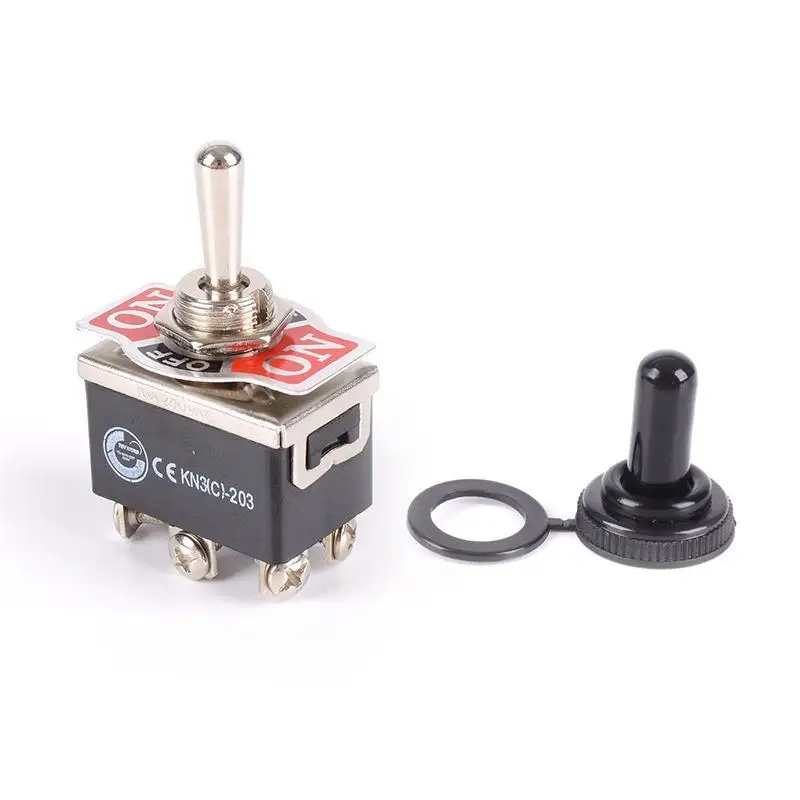 Heavy Duty Toggle Switch Flick ON/OFF/ON Car Dash 12V DPDT Missile + Waterproof Cover car auto parts drop shipping 
Heavy Duty Toggle Switch Flick ON/OFF/ON Car Dash 12V DPDT Missile + Waterproof Cover car auto parts drop shipping