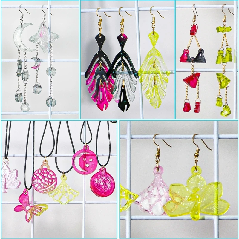 R3MC DIY Silicone Earring Mold Set Epoxy Resin Casting Molds Drop Dangle Making Tool with Earring Hook, Split Ring, Chain
R3MC DIY Silicone Earring Mold Set Epoxy Resin Casting Molds Drop Dangle Making Tool with Earring Hook, Split Ring, Chain