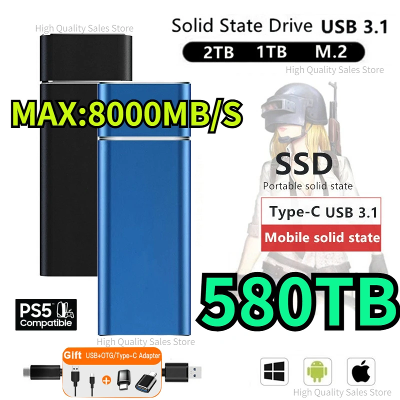 2TB External Solid State Disk Hard Drive High Capacity Portable 500GB SSD1tb hard disk Storage Device for Computer/Laptop Type-C
2TB External Solid State Disk Hard Drive High Capacity Portable 500GB SSD1tb hard disk Storage Device for Computer/Laptop Type-C