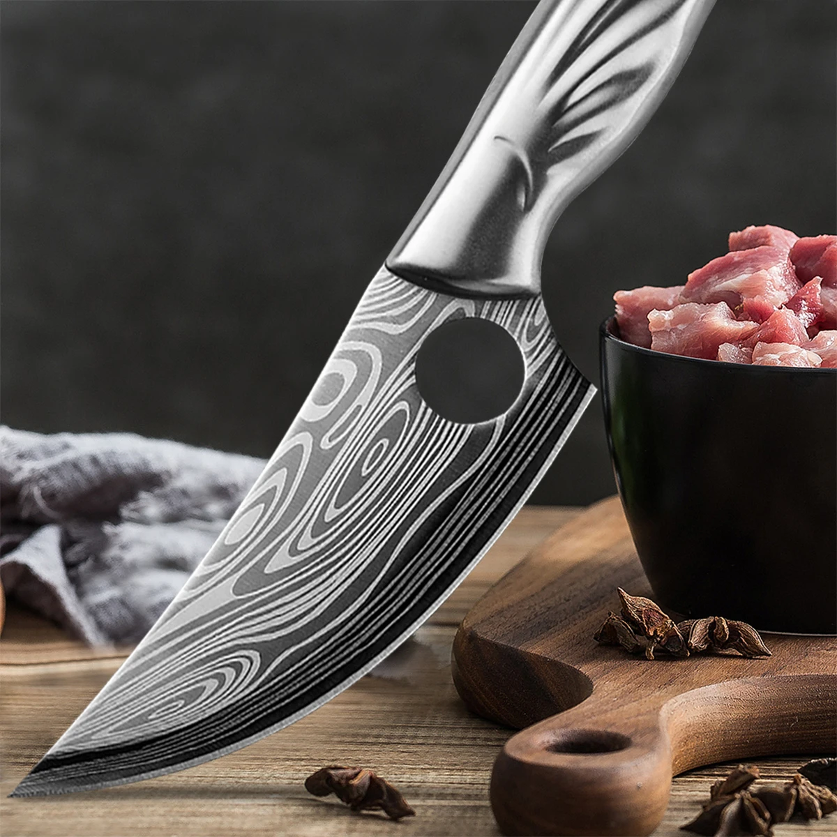 Kitchen Knife 5CR15 Hunting knife Stainless Steel Japanese Utility Knives Butcher Knife For Kitchen Tools
Kitchen Knife 5CR15 Hunting knife Stainless Steel Japanese Utility Knives Butcher Knife For Kitchen Tools