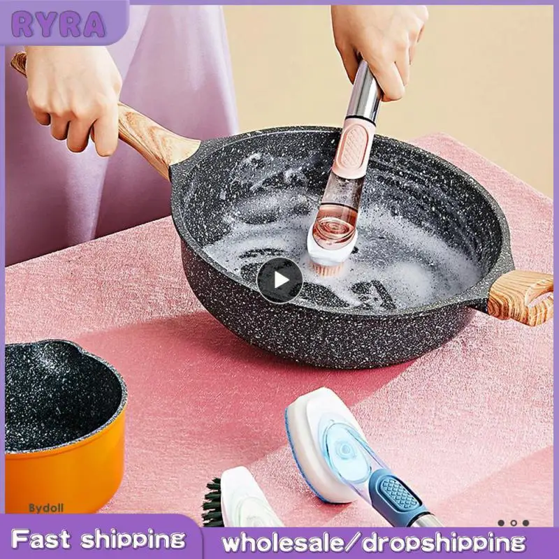 3-in-1 Long-handled Cleaning Brush Kitchen Cleaning Brush With Detachable Brush Sponge Dispenser Dishwashing Brush
3-in-1 Long-handled Cleaning Brush Kitchen Cleaning Brush With Detachable Brush Sponge Dispenser Dishwashing Brush