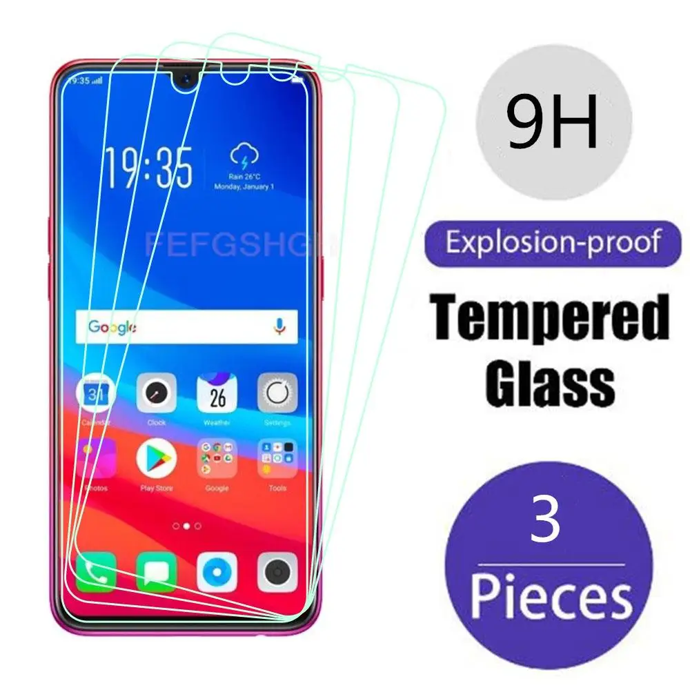 3Pcs Tempered Glass For OPPO A5 A9 2020 A5s Reno Z 2 Reno3 A3s AX7 Pro F7 F9 R17 Neo RX17 Protective Screen Protector Film - купить по