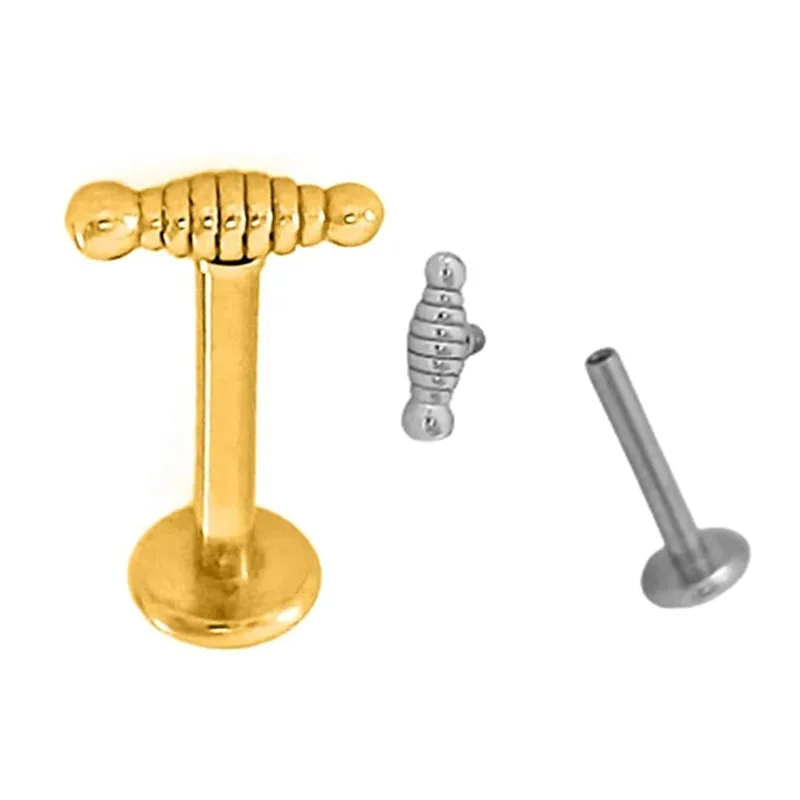 16G Hammer Internally Threaded Labret Piercing Ttiny Tragus Cartilage Helix Stud Earring Monroe Nail Screw 316L Stainlesss Steel
16G Hammer Internally Threaded Labret Piercing Ttiny Tragus Cartilage Helix Stud Earring Monroe Nail Screw 316L Stainlesss Steel