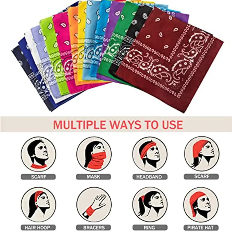 Hip Hop cotton Bandana Print Headwear Fashion Outdoor Headbands Hair Band Wrap Band Magic Head Square Scarf Accessories
Hip Hop cotton Bandana Print Headwear Fashion Outdoor Headbands Hair Band Wrap Band Magic Head Square Scarf Accessories